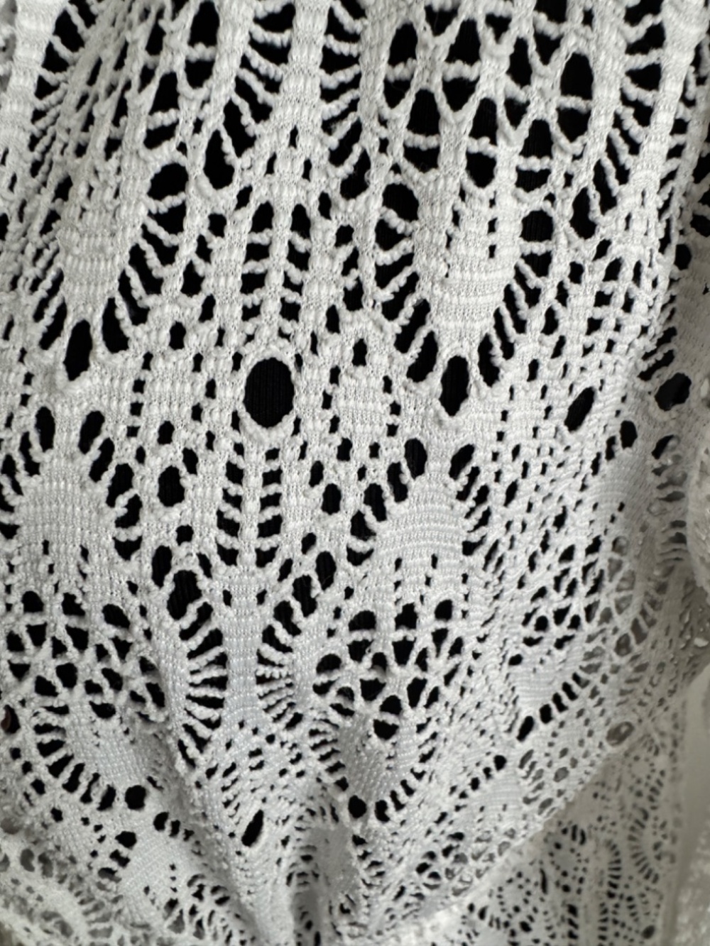 Jantzen White Lace Open Front Swimsuit Cover-Up Sz Large - Picture 2 of 6